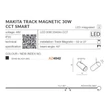 Sursa de lumina pentru sistem magnetic Alfa Azzardo MAKITA metal, negru, LED, 30W, 3000-6000K, 2340Lm - AZ-4842
