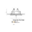 Baza de corp incastrabila  Azzardo CANOPY metal, alb - AZ-5417