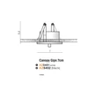 Baza de corp incastrabila  Azzardo CANOPY metal, negru - AZ-5452