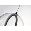 Pendul Azzardo NICOLE metal, sticla, negru, transparent, LED, 8W, 3000K, 640Lm - AZ-6195