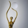 Lampa decor Azzardo DEMETER metal, sticla, auriu, alb, E27 - AZ-6784