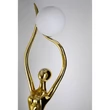 Lampa decor Azzardo DEMETER metal, sticla, auriu, alb, E27 - AZ-6784
