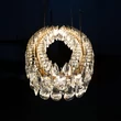 Pendul Azzardo BARLETTA metal, cristal, auriu, transparent, LED, 120W, 3000K - AZ-6905