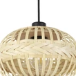 Pendul Eglo AMSFIELD 1 metal, negru, maro, natural, E27 - 43863