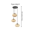 Pendul Eglo AMSFIELD 1 metal, negru, maro, natural, E27 - 43864