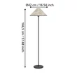 Lampadar Eglo OXPARK metal, textil, negru, alb, verde, E27 - 43945