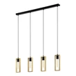 Pendul Eglo LITTLETON metal, lemn, negru, maro, E27 - 44054