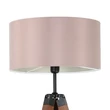 Lampadar Eglo LANTADA metal, lemn, textil, negru, maro, taupe, E27 - 44115