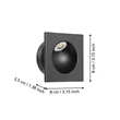 Spot incastrabil Eglo ZARATE plastic, negru, LED, 2W, 3000K, 90Lm - 900251