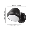 Aplica de perete exterioara Eglo NIVAROLO metal, plastic, negru, alb, GU10, 4,6W, IP 44 - 900675