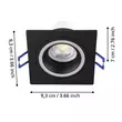 Spot incastrabil Eglo CAROSSO-Z metal, plastic, negru, alb, LED, 2700K-6500K, 4.7W, 345lm - 900763