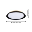 Plafoniera Eglo PENJAMO lemn, metal, plastic, maro, negru, alb, LED, 3000K, 20W, 2400lm - 900857
