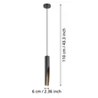 Pendul Eglo BARBOTTO metal, negru, maro, GU10, 4,5W - 900874