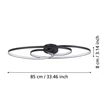 Plafoniera Eglo GIANELLA metal, plastic, negru, alb, LED, 3000K, 38W, 4400lm - 900947