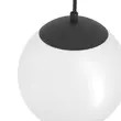 Pendul Eglo RONDO metal, plastic, sticla, negru, alb, E27 - 900977