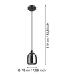 Pendul Eglo MOLOCHIO-Z metal, sticla, negru, fumuriu, LED, 3,7W, 2700K-6500K, 500 Lm - 901119