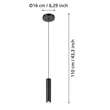 Pendul Eglo BALAMORTA-Z metal, plastic, negru, alb, LED, 3,7W, 2700K-6500K, 500 Lm - 901123