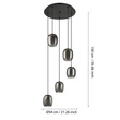 Pendul Eglo CIAMPINO metal, sticla, negru, gri, E27 - 901194