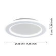 Plafoniera Eglo MACCHIONI metal, plastic, alb, LED, 20W, 2700K -6500K, 2360 Lm - 901232