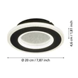 Aplica de perete Eglo MACCHIONI metal, plastic, alb, negru, LED, 12W, 4000K, 1560 Lm - 901237