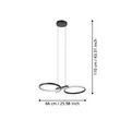 Pendul Eglo SERPINS metal, plastic, negru, alb, LED, 21W, 3000K, 2500 Lm - 901267