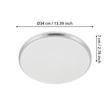 Plafoniera de baie Eglo MARGIDORE metal, plastic, alb, nichel, LED, 18W, 3000K-4000K-6000K, 2250 Lm, IP 54 - 901528