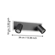 Plafoniera Eglo RIMBOCCHI 1 metal, plastic, negru, alb, LED, 12W, 3000K, 1500 Lm - 901635