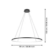 Pendul Eglo PARRUTA metal, plastic, negru, alb, LED, 40W, 2700K - 6500K, 4300 Lm - 901637