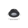 Spot incastrabil Eglo FAVAZZINA metal, sticla, negru, transparent, GU10, 3X4W, 2700K, IP44 - 901758