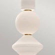 Pendul Elstead metal, sticla, auriu, alb, LED, 20W, 3000K, 1060 Lm - ELS-ALM-BIJOU-P3-GD