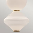 Pendul Elstead metal, sticla, auriu, alb, LED, 20W, 3000K, 1060 Lm - ELS-ALM-BIJOU-P3-GD