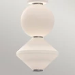 Pendul Elstead metal, sticla, nichel, alb, LED, 20W, 3000K, 1060 Lm - ELS-ALM-BIJOU-P3-PN