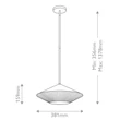 Pendul Elstead metal, franghie, negru, natur, E27 - ELS-ALM-DAPHNE-P-L-MB
