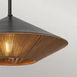 Pendul Elstead metal, franghie, negru, natur, E27 - ELS-ALM-DAPHNE-P-L-MB