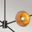Pendul Elstead metal, franghie, negru, natur, E14 - ELS-ALM-DAPHNE6-MB