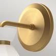 Aplica de perete  Elstead metal, sticla, auriu, opal, E14 - ELS-ALM-HALSTON-1WB-GD