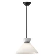 Pendul Elstead metal, sticla, negru, opal, E27 - ELS-ALM-HALSTON-P-M-BK