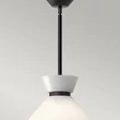 Pendul Elstead metal, sticla, negru, opal, E27 - ELS-ALM-HALSTON-P-M-BK