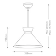 Pendul Elstead metal, sticla, auriu, opal, E27 - ELS-ALM-HALSTON-P-M-GD