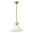 Pendul Elstead metal, sticla, auriu, opal, E27 - ELS-ALM-HALSTON-P-M-GD