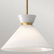 Pendul Elstead metal, sticla, auriu, opal, E27 - ELS-ALM-HALSTON-P-M-GD