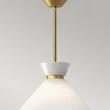 Pendul Elstead metal, sticla, auriu, opal, E27 - ELS-ALM-HALSTON-P-M-GD