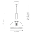 Pendul Elstead metal, sticla, negru, transparent, E27 - ELS-ALM-JUDE-P-MB-CL