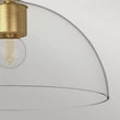 Plafoniera Elstead metal, sticla, auriu, transparent, E27 - ELS-ALM-JUDE-SF-GD-CL