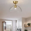 Plafoniera Elstead metal, sticla, auriu, transparent, E27 - ELS-ALM-JUDE-SF-GD-CL