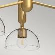 Pendul Elstead metal, sticla, auriu, transparent, E27 - ELS-ALM-JUDE3-GD-CL