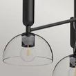 Pendul Elstead metal, sticla, negru, transparent, E27 - ELS-ALM-JUDE3-MB-CL