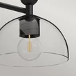 Pendul Elstead metal, sticla, negru, transparent, E27 - ELS-ALM-JUDE3-MB-CL