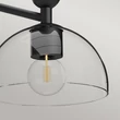Pendul Elstead metal, sticla, negru, transparent, E27 - ELS-ALM-JUDE3-MB-CL
