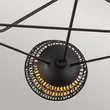 Pendul Elstead metal, rattan, sticla, negru, opal, E14 - ELS-ALM-PERTH3-BK